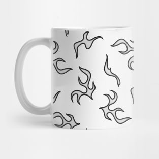 Black and White Flame Aesthetic Mug